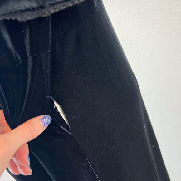 VTG Talbots Dress Womens 14 Black Velvet Maxi Fairy Grunge Goth Vamp Y2K READ - Picture 4 of 15